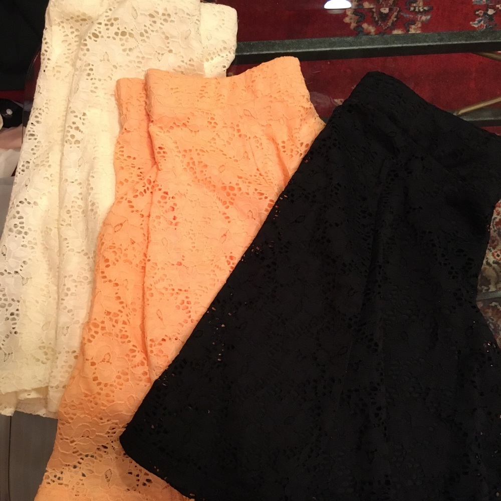 Bundle of lace skirts